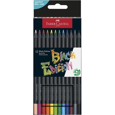 Faber-Castell Цветни моливи FABER-CASTELL Black Edition черно тяло 12 броя 116412 (116412)