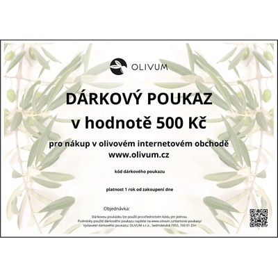 Dárkový poukaz v hodnotě 500 Kč