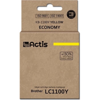 Compatible KB-1100Y Ink Cartridge (replacement for Brother LC1100Y/980Y; Standard; 19 ml; yellow) (KB-1100Y)