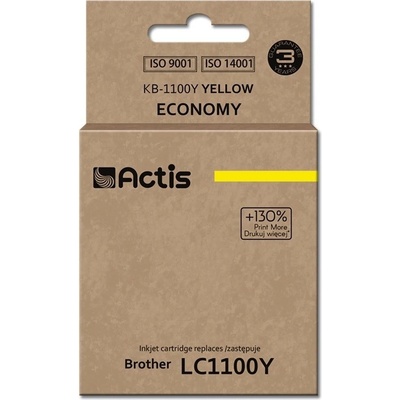 Compatible KB-1100Y Ink Cartridge (replacement for Brother LC1100Y/980Y; Standard; 19 ml; yellow) (KB-1100Y)