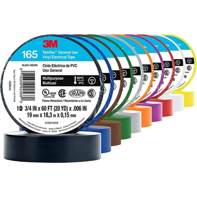 3M Temflex 165 izolačná páska 15 mm x 10 m sada 10 ks