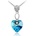 Дамско колие с красиво синьо сърце Swarovski