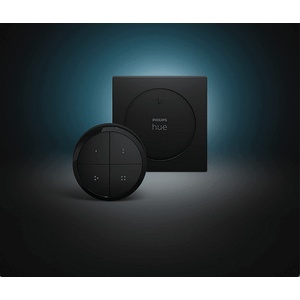 Philips Hue Смарт ключ за управление Philips Hue Tap Dial Switch, бял/черен, 4 бутона, IP20 (BT, Zigbee, HomeKit, Google, Alexa, SmartThings) (929003500101)