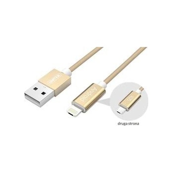 Unitek Y-C4023GD micro USB/Lightning, 1,5m, zlatý