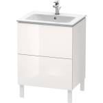 Duravit L-Cube - Шкафче за умивалник 86x62x48 см, 2 чекмеджета, лъскаво бяло LC662502222 (LC662502222)