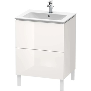 Duravit L-Cube - Шкафче за умивалник 86x62x48 см, 2 чекмеджета, лъскаво бяло LC662502222 (LC662502222)
