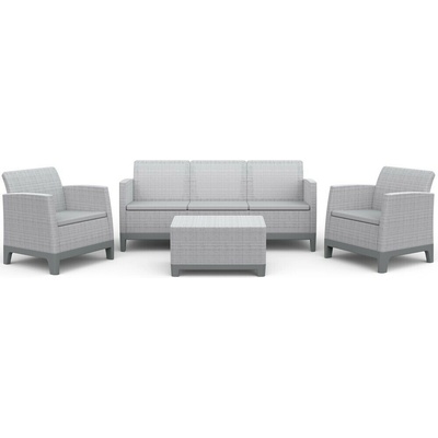 Keter SCANDI FORMA 3 SEATERS SET Ash grey/Storm grey – Zboží Dáma