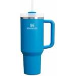 STANLEY 1913 Quencher H2.0 Flowstate Drinking Bottle with Straw 1.2L - Thermo Mug Cools Up to 11 Hours, 48 Ice Cooled - Thermos Bottle BPA Free Stainless Steel - Azure - 10-11824-268