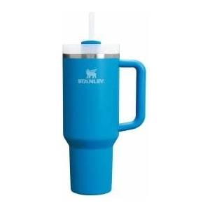 STANLEY 1913 Quencher H2.0 Flowstate Drinking Bottle with Straw 1.2L - Thermo Mug Cools Up to 11 Hours, 48 Ice Cooled - Thermos Bottle BPA Free Stainless Steel - Azure - 10-11824-268