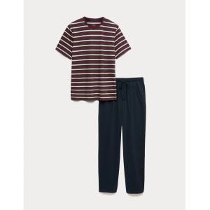 Marks & Spencer Чисто памучна пижамна комбинация Marks & Spencer червено Marks & Spencer | Cherven | МЪЖЕ | M