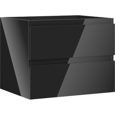 Mexen Orio шкаф за баня под мивка 60 см, 2 чекмеджета, черен гланц - 91A10-06047-2-BFF70 (91A10-06047-2-BFF70)