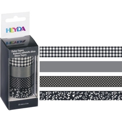 Heyda papírová 1,5 cm x 5 m černý mix 4 ks – Sleviste.cz