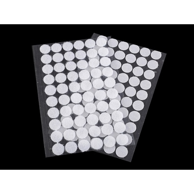 Stoklasa Suchý zip samolepicí kolečka Ø15 mm Balení: 1 karta, Varianta: 1 bílá 1 bílá