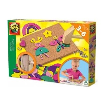SES Creative SES cork board set with hammer 00927 09274