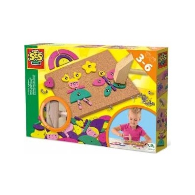SES Creative SES cork board set with hammer 00927 09274