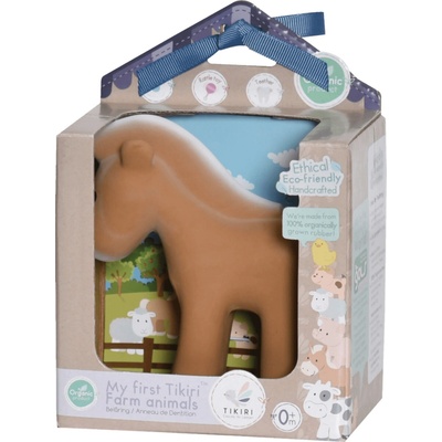 Tikiri Farm chrastítko a kousátko z přírodní gumy Koník