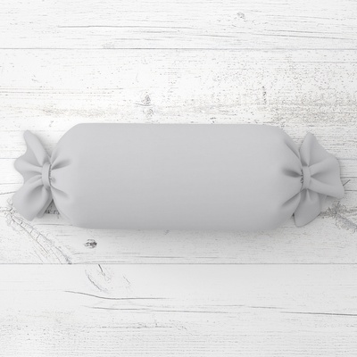 Biante Vankúš valec bonbon Rongo RG-016 Svetlo sivý 15x40