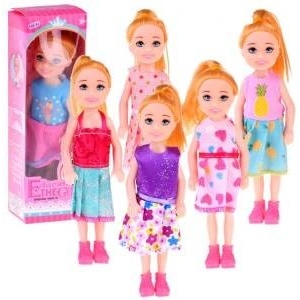 Jokomisiada Adorable Mini Doll 13cm Doll in a dress for the house ZA4628