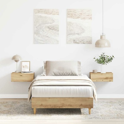 vidaXL Rám postele bez matrace Artisan Dub 90x190cm Dřevěné konstrukce