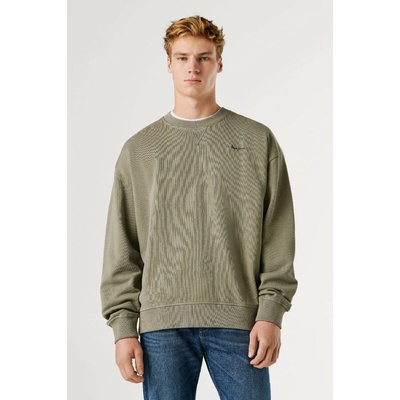 Pepe Jeans GEO CREW SMALL LOGO khaki zelená