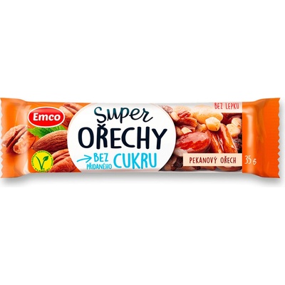 Emco Super Ořechy ořechová tyčinka pekanové ořechy 35 g