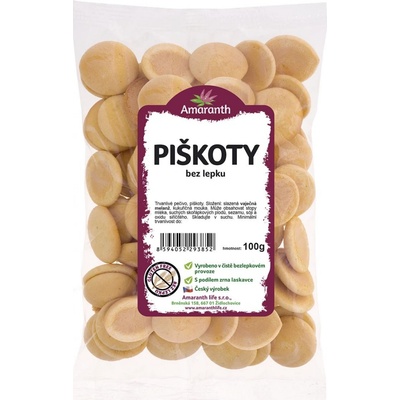 Amaranth Piškoty bezlepkové 100 g – Zboží Dáma Amaranth Piškoty bezlepkové 100 g – Zboží Dáma