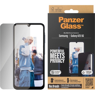 Panzer Стъклен протектор PanzerGlass - Privacy UWF, Galaxy A25 5G, черен (5711724173356)