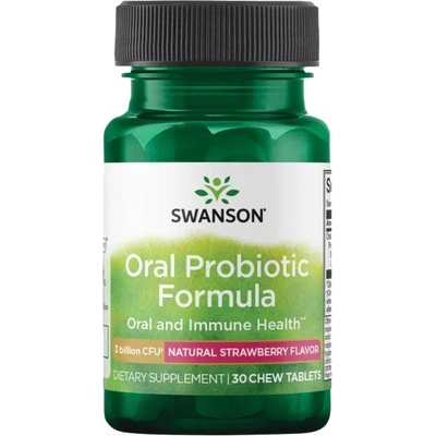 Swanson Oral Probiotic Formula Jahoda 3 Billion CFU 30 tabliet