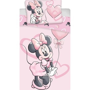 Jerry Fabrics povlečení Minnie Heart Baby pink 100 x 135 , 40 x 60 cm