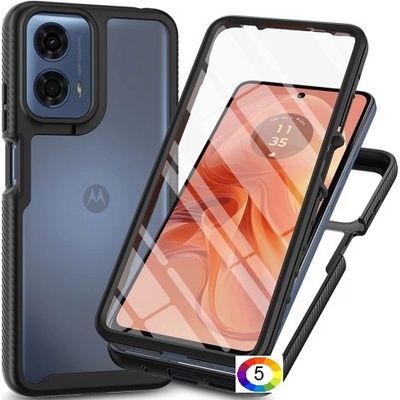 Motorola Moto E14 4G / G24 4G / G04 4G / G04s 4G Силиконов Калъф Transparent / TPU + PC и Протектор