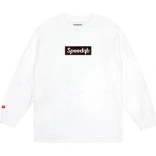 Speedqb glitch camo box logo ls tričko bílá speedqb červená