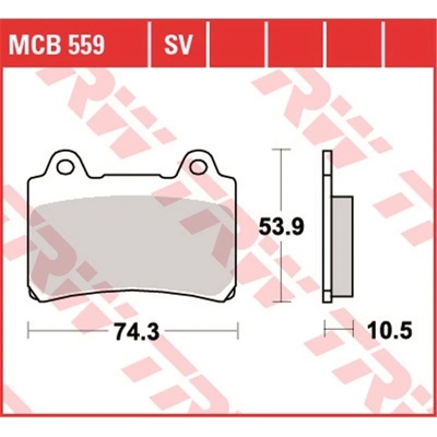 Přední brzdové destičky TRW / Lucas Yamaha TDM 850 H, N 1991 - 1996 směs SV | Zboží Auto