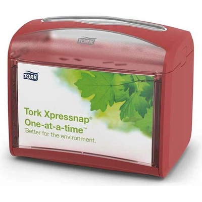 Tork Диспенсър за салфетки Tork Table Top N4, червен, 20 х 14.1 х (5025240075)
