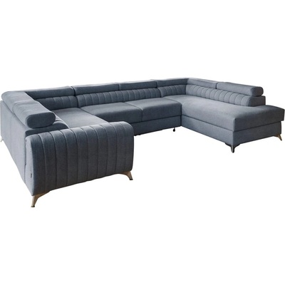 Eltap Син разтегателен ъглов диван с място за съхранение (десен ъгъл U форма) Louis - ELTAP (CO-LOU-RT-40GO)