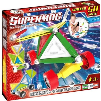Supermag магнитен строителен комплект tags колела 50бр