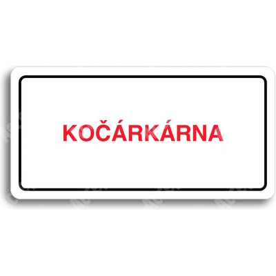 ACCEPT Piktogram KOČÁRKÁRNA - bílá tabulka - barevný tisk
