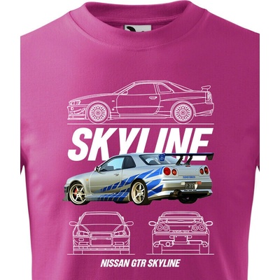 Dětské tričko Nissan Skyline GTR Purpurová Canvas Bezvatriko.cz 2329