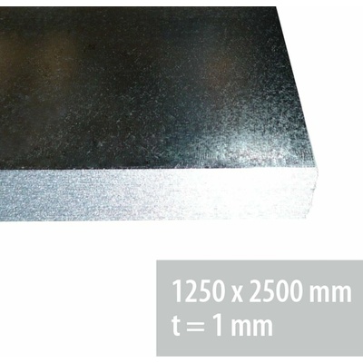 Plech pozinkovaný 1 mm (1,25×2,5 m) - 789207