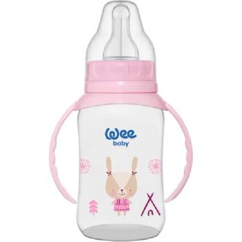 Wee Baby Бебешко шише с дръжки Wee Baby Classic, PP, 150 ml, розово (744)