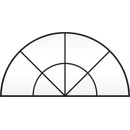 Image 1 of vidaXL Стенно огледало, черно, 80x40 см, арка, желязо (358651)