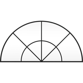 Image 1 of vidaXL Стенно огледало, черно, 80x40 см, арка, желязо (358651)