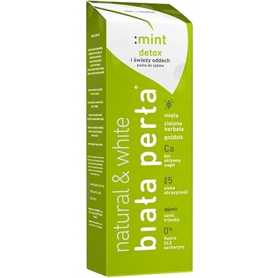 Biała Perła White Pearl Mint bez fluoridu 75 ml