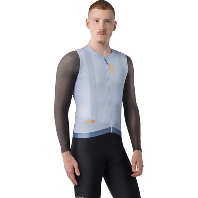 Castelli Corretto LS Jersey Steel Fade/Chestnut-Vivid Orange