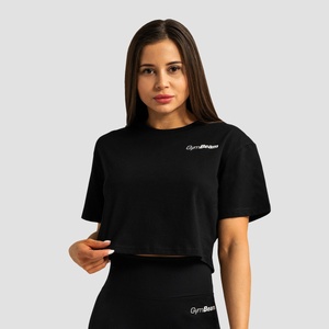 GymBeam Дамска кроп топ тениска Limitless Black S