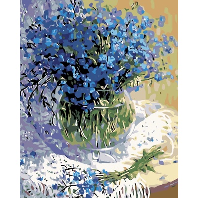 ZUTY Malování podle čísel KYTICE MODRÝCH KVĚTŮ II 40 x 50 cm