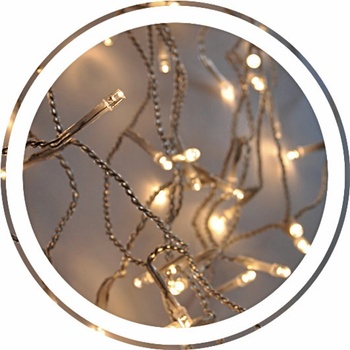 Solight LED vianočné záves cencúle 120 LED 3m x 0,7m prívod 6m vonkajšie teplé biele svetlo pamäť,časovač 1V40-WW