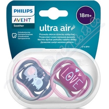 Avent Philips silikon cumlík Air fialová/ružová 2ks