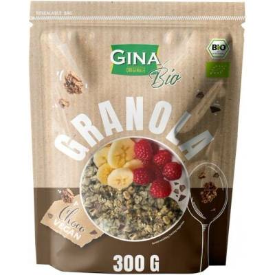 Gina Granola Choco Pečené bio křupavé müsli s ovesnými vločkami a kousky hořké čokolády 300 g
