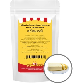Příchuť na popcorn a krekry Máslová 200 g
