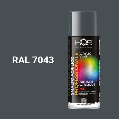 HQS akrylová farba v spreji 400 ml RAL 7043 lesklá